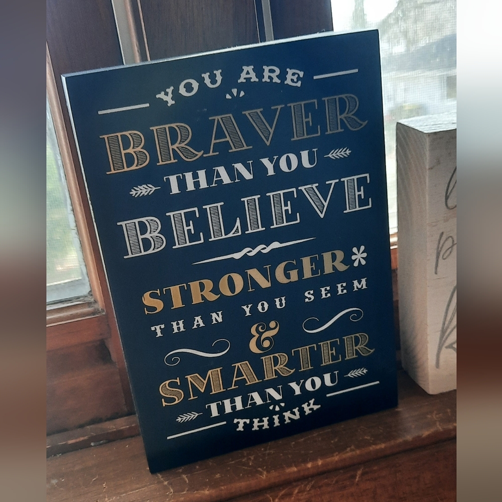 Wooden Inspirational Quote Box- Black for Mothers, Motivation, Illness